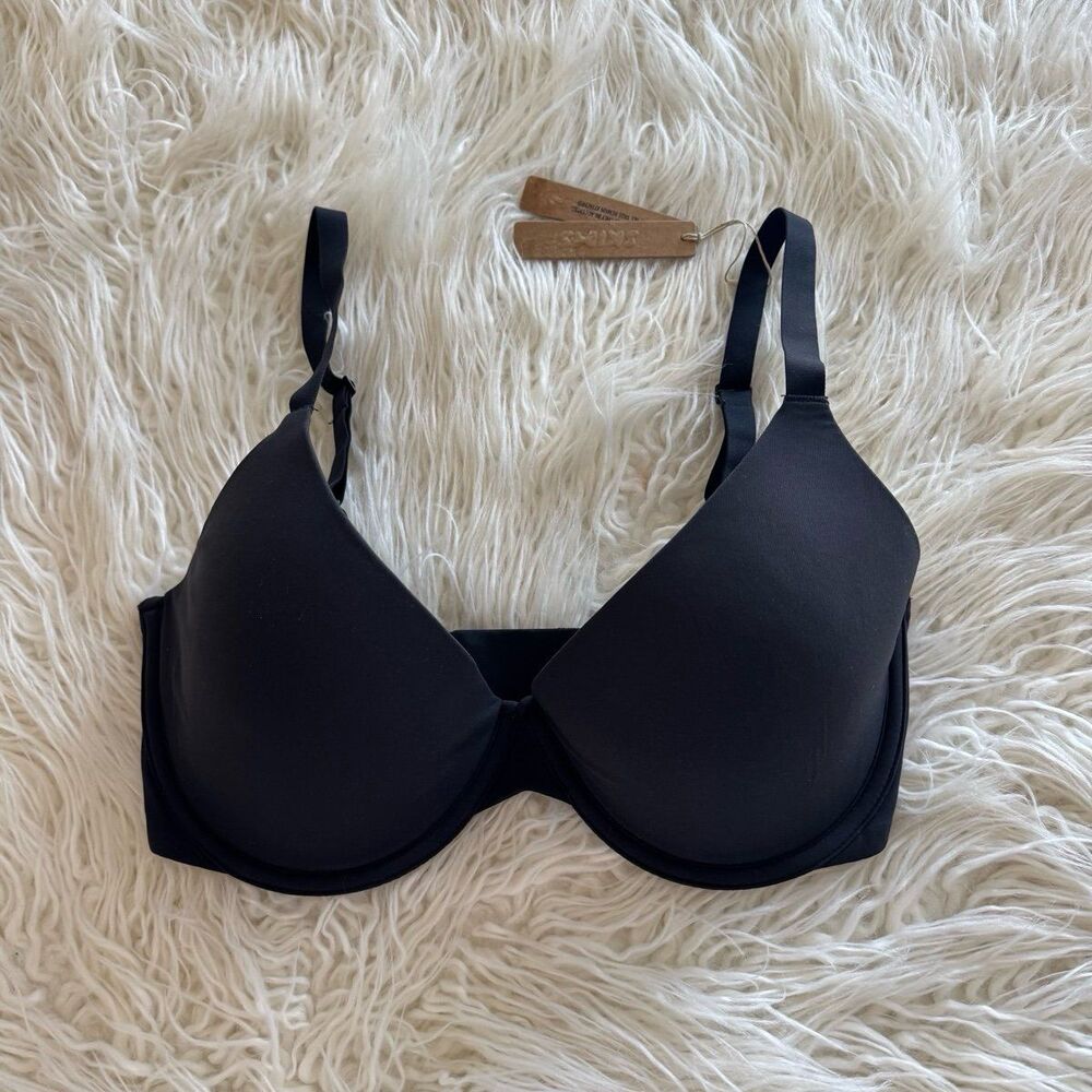 Skims Fits Everybody Scoop Plunge Bra Onyx Size 34DDD